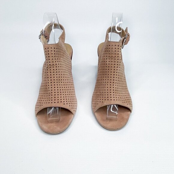 ADAM TUCKER Perforated‎ Slingback Tan Booties 9 M - Picture 2 of 9